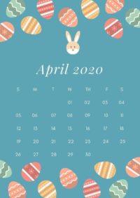 April Calendar 2020 Wallpaper