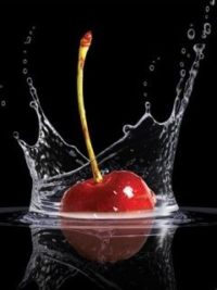 Cherry in Water Wallpaper