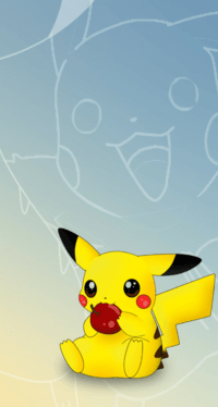 Pikachu Eating Wallpaper