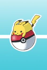 Pikachu on Poke Ball Wallpaper