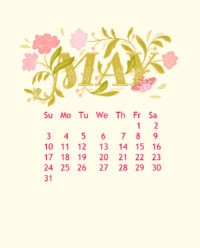 2020 May Calendar Background