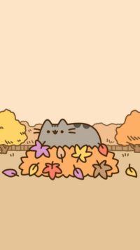 Autmn Pusheen Wallpaper