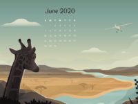 June 2020 Calendar Background