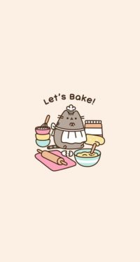 Pusheen Baking Wallpaper