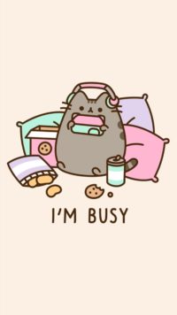 Pusheen Busy Wallpaper