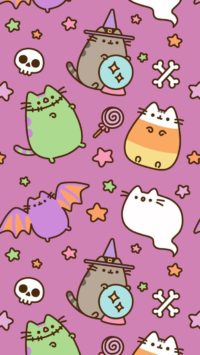 Pusheen Halloween Background