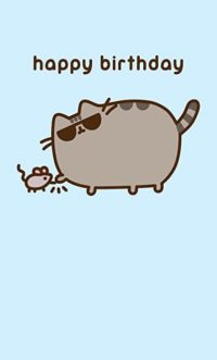 Pusheen Happy Birthday Wallpaper