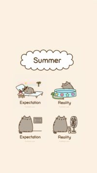 Pusheen Summer Wallpaper