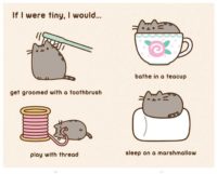 Pusheen Tea Wallpaper