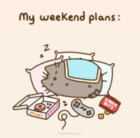 Pusheen Weekend Plan Wallpaper