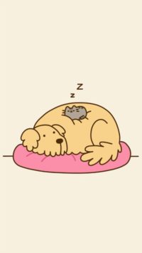 Pusheen and Dog Wallpaper