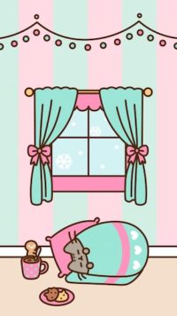 Winter Pusheen Wallpaper