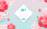 July 2020 Calendar Wallpaper PC