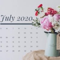 July Calendar 2020