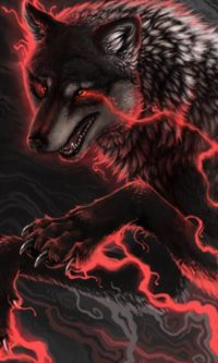 Wolf Wallpaper Red