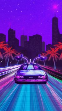 Vaporwave Car Wallpaper