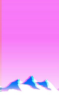 Vaporwave Mountain Wallpaper