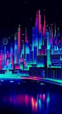 Vaporwave Neon City Wallpaper