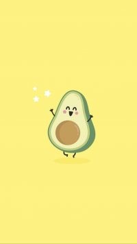 Avocado Kawaii Wallpaper