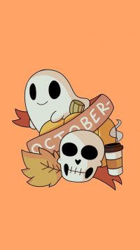 October Skull Wallpaper