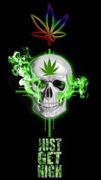 Weed Skull Wallpaper