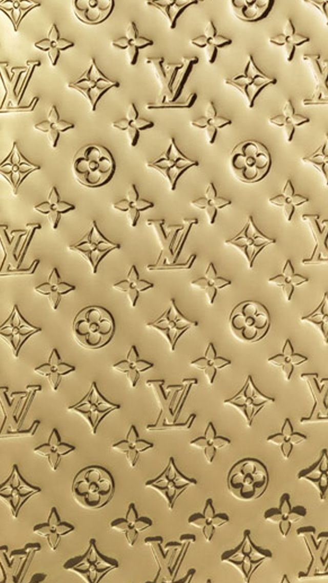 Gold Louis Vuitton iPhone Wallpaper