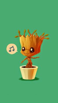 Baby Groot Music Wallpaper