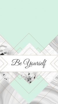 Be Yourself Marble Wallpaper