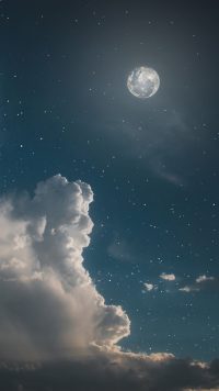 Cloud and Moon Wallpaper