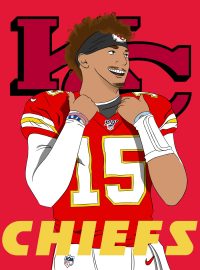 Patrick Mahomes Cartoon Wallpaper