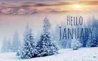 Hello January Wallpaper Desktop