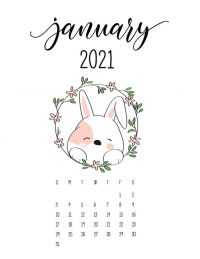 January Calendar 2021 Wallpaper 2