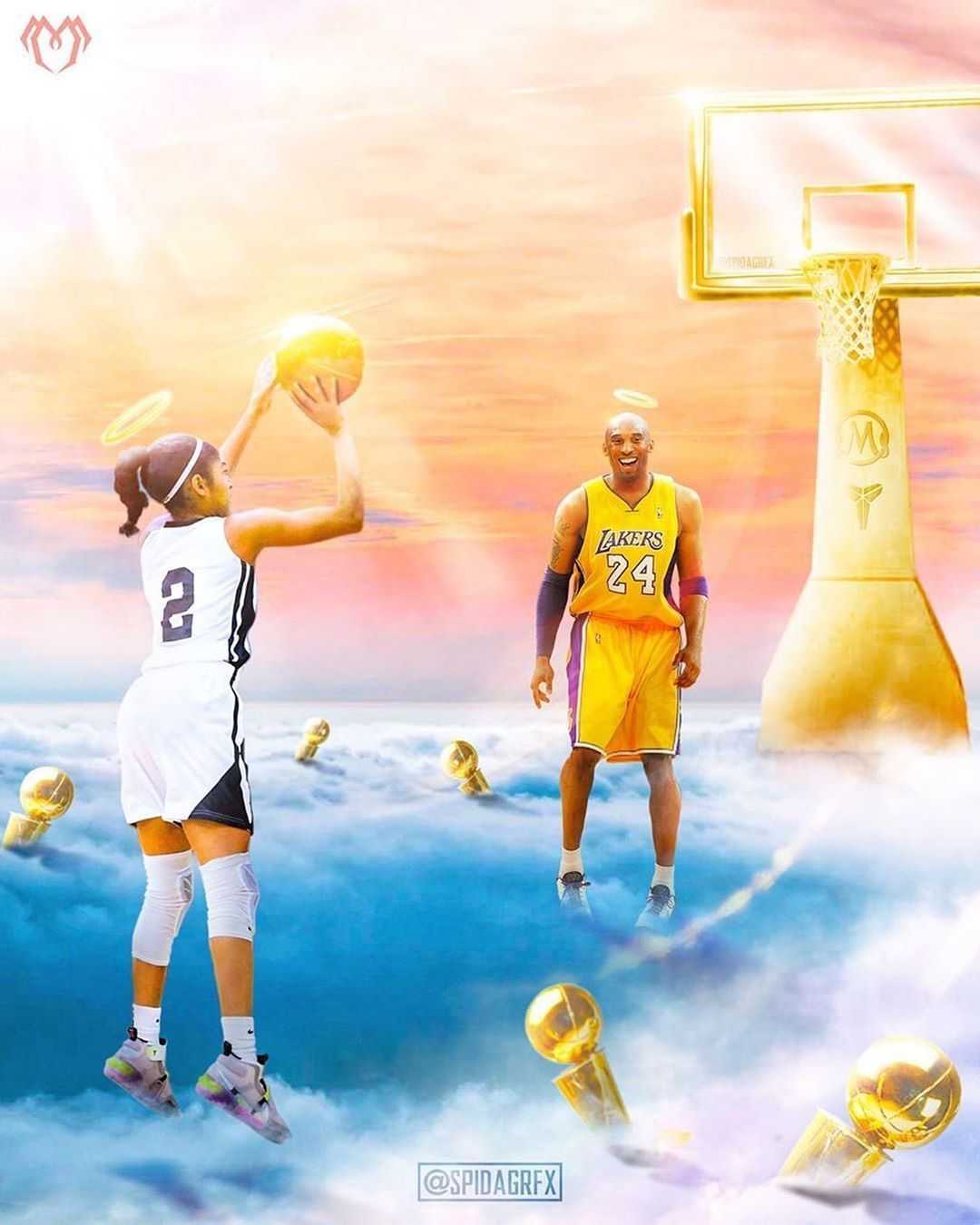 a picture of kobe and gigi