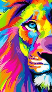 Psychedelic Lion Wallpaper