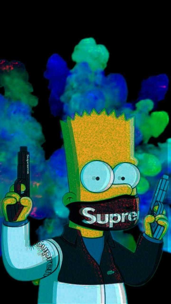 Bart Simpson In Supreme Background HD Supreme Wallpapers, HD Wallpapers
