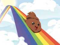 Poop on Rainbow Wallpaper 1