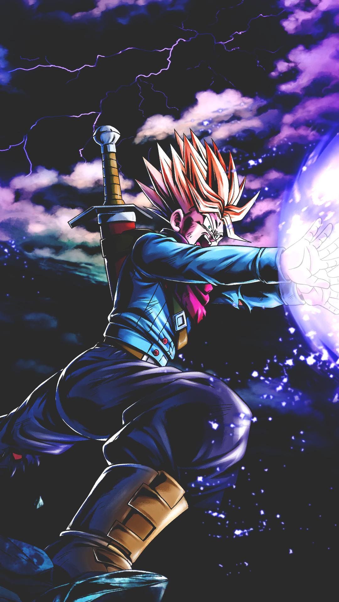 Papel de parede trunks celular  Dragon ball painting, Anime