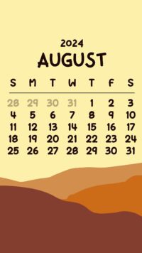August Calendar 2024 Wallpaper 3